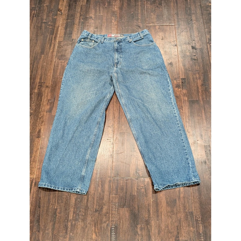 Bugle‎ Boy 7M Looser Jeans Mens 36x31 Blue Denim Wide Straight Leg Baggy Y2K